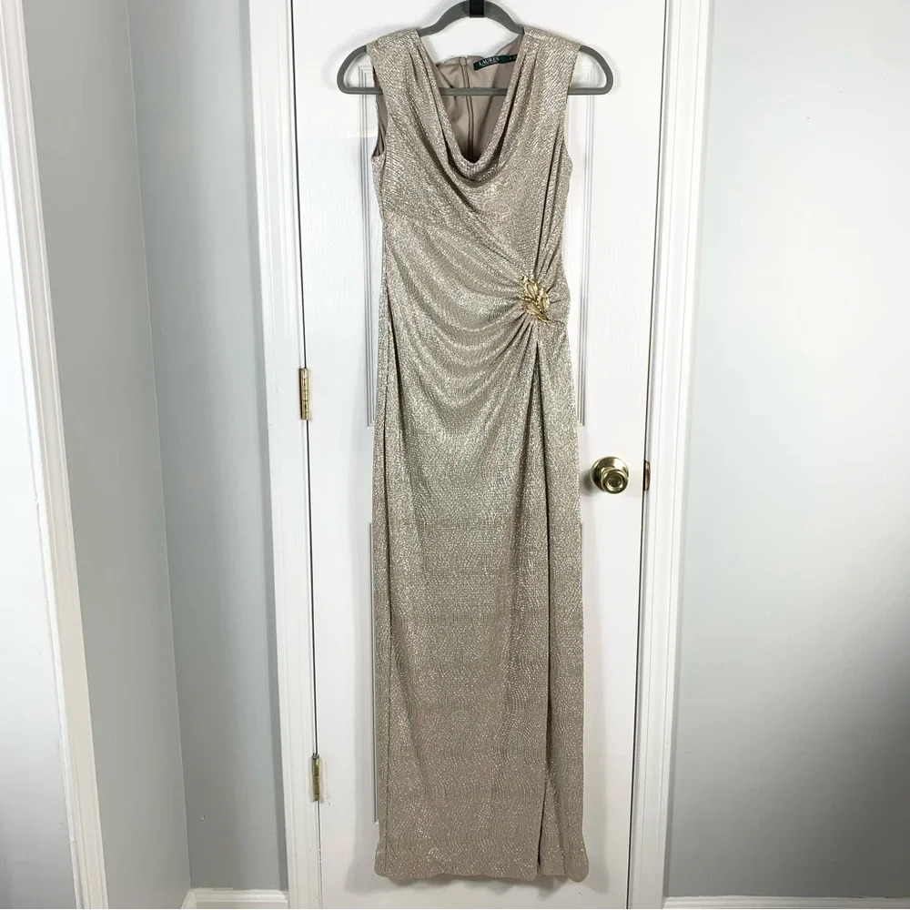 💛Lauren Ralph Lauren Full Length Formal Sleeveless Dress Women’s Size 6
